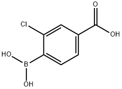 4-羧基-2-氯苯硼酸 结构式