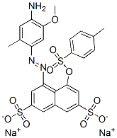 85135-92-8 4-[(4-amino-5-methoxy-o-tolyl)azo]-5-[[(p-tolyl)sulphonyl]oxy]naphthalene-2,7-disulphonic acid, sodium salt
