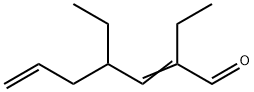 2,4-ジエチル-2,6-ヘプタジエナール 化学構造式