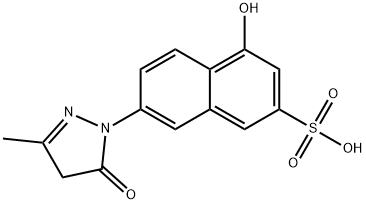 7-(4,5-dihydro-3-methyl-5-oxo-1H-pyrazol-1-yl)-4-hydroxynaphthalene-2-sulphonic acid Structure