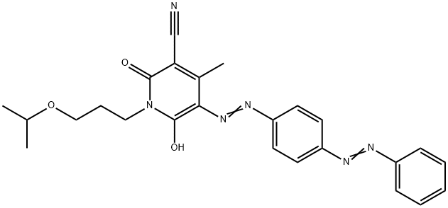 3-Pyridinecarbonitrile, 1,2-dihydro-6-hydroxy-4-methyl-1-3-(1-methylethoxy)propyl-2-oxo-5-4-(phenylazo)phenylazo-|分散橙149