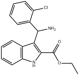 3-[AMINO(2-CHLOROPHENYL)METHYL]-2-INDOLECARBOXYLIC ACID ETHYL ESTER,85137-98-0,结构式