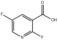 2,5-ジフルオロピリジン-3-カルボン酸 化学構造式