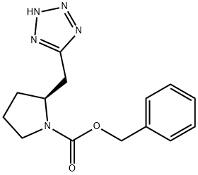 (S)-1-CBZ-2-(1H-TETRAZOL-5-YLMETHYL)PYRROLIDINE,851394-29-1,结构式
