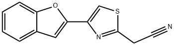 4-(1-BENZOFURAN-2-YL)-1,3-THIAZOL-2-YL]ACETONITRILE,851399-94-5,结构式