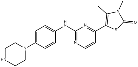 851439-14-0 2(3H)-Thiazolone, 3,4-diMethyl-5-[2-[[4-(1-piperazinyl)phenyl]aMino]-4-pyriMidinyl]-