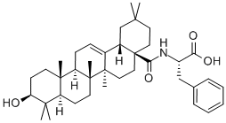 N-[(3beta)-3-Hydroxy-28-oxoolean-12-en-28-yl]-L-phenylalanine 化学構造式
