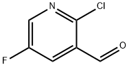 2-クロロ-5-フルオロピリジン-3-カルブアルデヒド 化学構造式