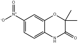 7-硝基-2,2-二甲基-2H-苯并[B][1,4]恶嗪-3(4H)-酮 结构式
