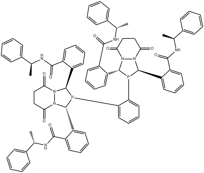 2,2μ,2,2μμμ-(1,2-Phenylenebis[(1R,3R)-tetrahydro-5,8-dioxo-1H-[1,2,4]diazaphospholo[1,2-a]pyridazine-2,1,3(3H)-triyl])tetrakis(N-[(1S)-1-phenylethyl])benzamide|2,2′,2″,2′′′-(1,2-亚苯基双[(1R,3R)-四氢-5,8-二氧代-1H-[1,2,4]二氮杂磷杂环戊基[1,2-A]哒嗪-2,1,3(3H)-三基])四(N-[(1S)-1-苯乙基])苯甲酰胺