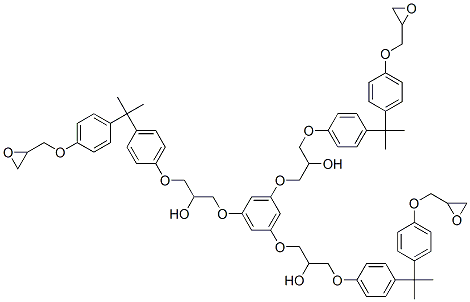 1,1',1''-[benzene-1,3,5-triyltris(oxy)]tris[3-[4-[1-methyl-1-[4-(oxiranylmethoxy)phenyl]ethyl]phenoxy]propan-2-ol],85168-96-3,结构式