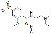 N-[2-(diethylamino)ethyl]-2-methoxy-4-nitrobenzamide monohydrochloride 结构式