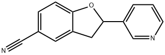 2-(PYRIDIN-3-YL)-2,3-DIHYDROBENZOFURAN-5-CARBONITRILE 化学構造式