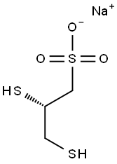 (S)-2,3-ジメルカプト-1-プロパンスルホン酸ナトリウム 化学構造式