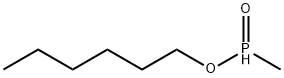 メチルホスフィン酸ヘキシル 化学構造式