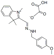 2-[[(4-methoxyphenyl)methylhydrazono]methyl]-1,3,3-trimethyl-3H-indolium hydrogen oxalate 结构式