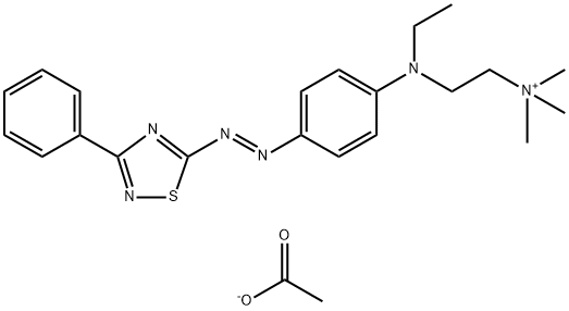 [2-[ethyl[4-[(3-phenyl-1,2,4-thiadiazol-5-yl)azo]phenyl]amino]ethyl]trimethylammonium acetate Structure