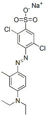 sodium 2,5-dichloro-4-[[4-(diethylamino)-o-tolyl]azo]benzenesulphonate Structure