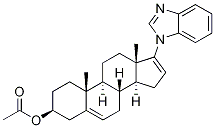 (3BETA)-17-(1H-苯并咪唑-1-基)雄甾-5,16-二烯-3-醇 3-乙酸酯, 851895-79-9, 结构式