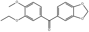 METHANONE, 1,3-BENZODIOXOL-5-YL(3-ETHOXY-4-METHOXYPHENYL)- Structure