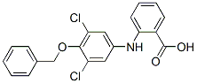 Benzoic  acid,  2-[[3,5-dichloro-4-(phenylmethoxy)phenyl]amino]- Structure