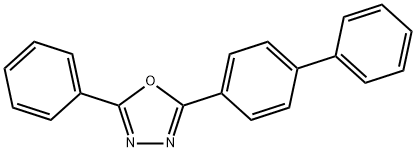 2-フェニル-5-(4-ビフェニリル)-1,3,4-オキサジアゾール 化学構造式