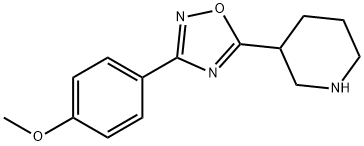 Piperidine, 3-[3-(4-Methoxyphenyl)-1,2,4-oxadiazol-5-yl]- 化学構造式