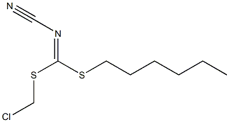 Carbonimidodithioic acid, cyano-, chloromethyl hexyl ester|