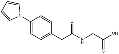 Glycine, N-((p-(1-pyrrolyl)phenyl)acetyl)- Structure