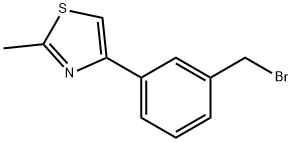 4-[3-(BROMOMETHYL)PHENYL]-2-METHYL-1,3-THIAZOLE Struktur
