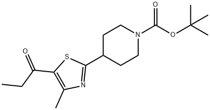 ETHYL 4-METHYL-2-(N-BOC-PIPERIDIN-4-YL)THIAZOL-5-YL CARBOXYLATE Structure