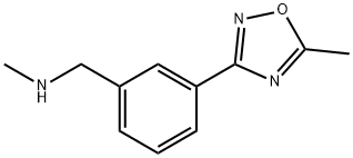 N-METHYL-N-[3-(5-甲基-1,2,4-噁二唑-3-基)苄基]甲胺, 852180-71-3, 结构式