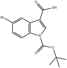 5-BROMO-1H-T-BUTOXYCARBONYL-INDOLE-3-CARBOXYLIC ACID Structure