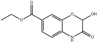 3,4-DIHYDRO-2-HYDROXY-3-OXO-2H-1,4-BENZOXAZINE-7-CARBOXYLIC ACID, ETHYL ESTER Structure