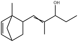 2-methyl-1-(1-methylbicyclo[2.2.1]hept-5-en-2-yl)pent-1-en-3-ol,85232-76-4,结构式