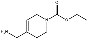 1(2H)-Pyridinecarboxylic  acid,  4-(aminomethyl)-3,6-dihydro-,  ethyl  ester Struktur