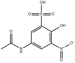 5-acetamido-2-hydroxy-3-nitrobenzenesulphonic acid Structure