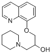 1-Piperidineethanol, alpha-((8-quinolinyloxy)methyl)- 化学構造式