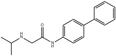 N-Biphenyl-4-yl-2-isopropylaMino-acetaMide 化学構造式