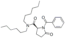 (S)-1-benzoyl-N,N-dihexyl-5-oxopyrrolidine-2-carboxamide Structure