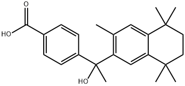 4-[1-Hydroxy-1-(5,6,7,8-tetrahydro-3,5,5,8,8-pentamethyl-2-naphthalenyl)ethyl]benzoic acid Structure