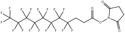 N-琥珀酰亚胺基 4,4,5,5,6,6,7,7,8,8,9,9,10,10,11,11,11-十七氟十一酸酯, 852527-45-8, 结构式