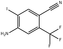 4-amino-5-iodo-2-(trifluoromethyl)benzonitrile 化学構造式