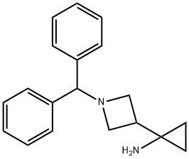 1-[1-(Diphenylmethyl)-3-azetidinyl]-cyclopropanamine Struktur