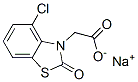 sodium 4-chloro-2-oxo-2H-benzothiazole-3-acetate 结构式