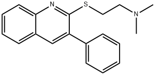 2-((2-(dimethylamino)ethyl)thio)-3-phenylquinoline 结构式