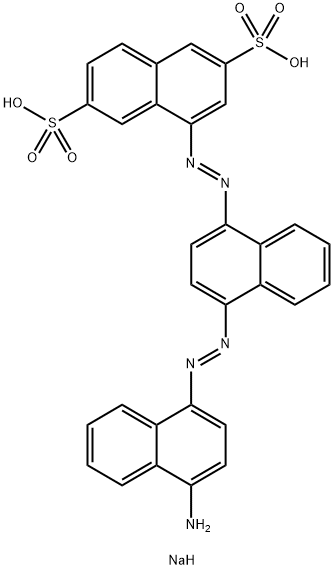 4-[[4-[(4-amino-1-naphthyl)azo]-1-naphthyl]azo]naphthalene-2,6-disulphonic acid, sodium salt ,85283-74-5,结构式