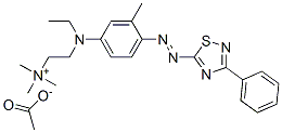 [2-[ethyl[3-methyl-4-[(3-phenyl-1,2,4-thiadiazol-5-yl)azo]phenyl]amino]ethyl]trimethylammonium acetate 结构式