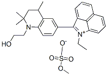 1-ethyl-2-[1,2,3,4-tetrahydro-1-(2-hydroxyethyl)-2,2,4-trimethyl-6-quinolyl]benz[cd]indolium methyl sulphate 结构式