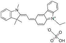 3-[(1,3-dihydro-1,3,3-trimethyl-2H-indol-2-ylidene)ethylidene]-9-ethyl-3H-carbazolium hydrogen sulphate 结构式